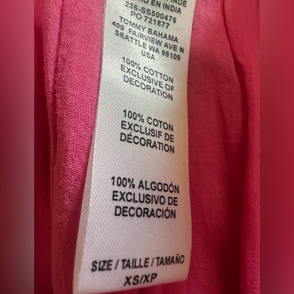 Tommy Bahama Pink Cotton Coverup Dress - Picture 2 of 3